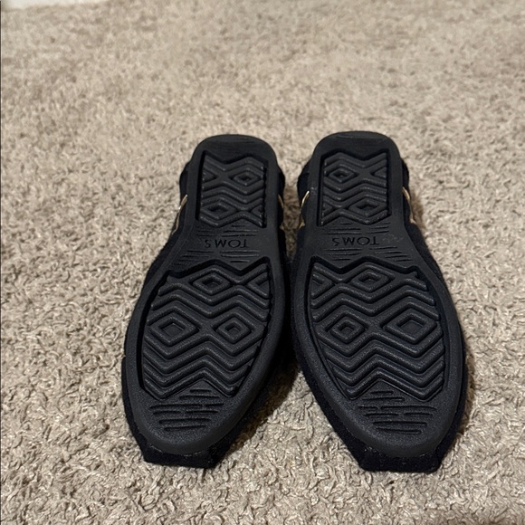 Toms Black Slippers with Gold and Silver Stars - Picture 4 of 5